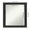 Amanti Art Black Bathroom Mirror for Over Sink, 28x22 Shipwreck Black Narrow Rectangle Vanity Mirror, Medium Country Rustic Frame, Hangs Horizonally and Vertically, Bathroom Wall Decor, Beveled Edge view 4