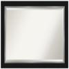 Amanti Art Black Bathroom Mirror for Over Sink, 29x41 Eva Black Silver Rectangle Vanity Mirror, Large Modern Frame, Hangs Horizonally and Vertically, Bathroom Wall Decor, Beveled Edge view 1