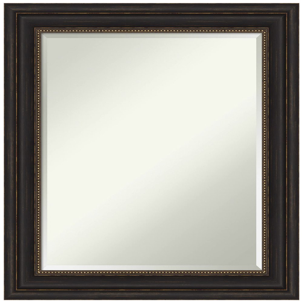 Amanti Art Bronze Bathroom Mirror for Over Sink, 29x23 Accent Bronze Rectangle Vanity Mirror, Medium Traditional Frame, Hangs Horizonally and Vertically, Bathroom Wall Decor, Beveled Edge