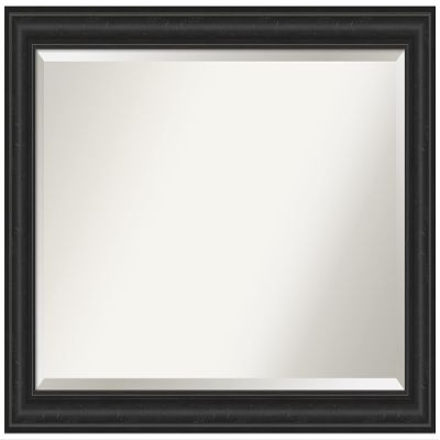 Amanti Art Black Bathroom Mirror for Over Sink, 29x41 Shipwreck Black Rectangle Vanity Mirror, Large Country Rustic Frame, Hangs Horizonally and Vertically, Bathroom Wall Decor, Beveled Edge