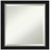Amanti Art Black Bathroom Mirror for Over Sink, 23x19 Eva Black Silver Narrow Rectangle Vanity Mirror, Small Modern Frame, Hangs Horizonally and Vertically, Bathroom Wall Decor, Beveled Edge view 1