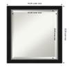 Amanti Art Black Bathroom Mirror for Over Sink, 23x19 Eva Black Silver Narrow Rectangle Vanity Mirror, Small Modern Frame, Hangs Horizonally and Vertically, Bathroom Wall Decor, Beveled Edge view 4