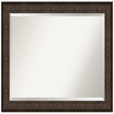 Amanti Art Bronze Bathroom Mirror for Over Sink, 30x42 Ridge Bronze Rectangle Vanity Mirror, Large Traditional Frame, Hangs Horizonally and Vertically, Bathroom Wall Decor, Beveled Edge