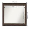 Amanti Art Bronze Bathroom Mirror for Over Sink, 30x42 Ridge Bronze Rectangle Vanity Mirror, Large Traditional Frame, Hangs Horizonally and Vertically, Bathroom Wall Decor, Beveled Edge view 4