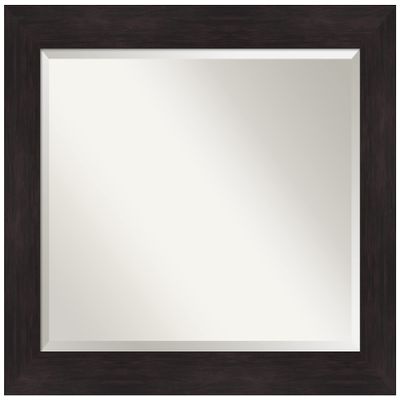 Amanti Art Brown Bathroom Mirror for Over Sink, 28x34 Furniture Espresso Rectangle Vanity Mirror, Large Casual Frame, Hangs Horizonally and Vertically, Bathroom Wall Decor, Beveled Edge