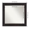 Amanti Art Brown Bathroom Mirror for Over Sink, 28x34 Furniture Espresso Rectangle Vanity Mirror, Large Casual Frame, Hangs Horizonally and Vertically, Bathroom Wall Decor, Beveled Edge view 4