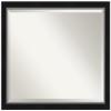 Amanti Art Black Bathroom Mirror for Over Sink, 25x31 Eva Black Silver Narrow Rectangle Vanity Mirror, Large Modern Frame, Hangs Horizonally and Vertically, Bathroom Wall Decor, Beveled Edge view 1
