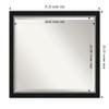 Amanti Art Black Bathroom Mirror for Over Sink, 25x31 Eva Black Silver Narrow Rectangle Vanity Mirror, Large Modern Frame, Hangs Horizonally and Vertically, Bathroom Wall Decor, Beveled Edge view 4