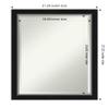 Amanti Art Black Bathroom Mirror for Over Sink, 27x21 Eva Black Silver Narrow Rectangle Vanity Mirror, Medium Modern Frame, Hangs Horizonally and Vertically, Bathroom Wall Decor, Beveled Edge view 4