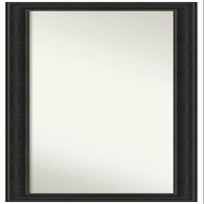 Amanti Art Black Full Length Mirror for Door, 52x18 Shipwreck Black Narrow Tall Wall Mirror Full Length, Mounted to Door or Closet Wall with no Visible Brackets, Country Rustic Frame, Bedroom Decor