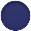 14 inch Casual Navy Blue Serving Tray Multipurpose All Season Solid Bold Color Vinyls Skid Resistant Surface Elegant Round Serving Tray view 1