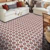 Moroccan Mosaic & Tile House CTP04-18 Ahfir Handmade Cement Tile, Pack of 12, Red, Brown, White view 3