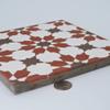 Moroccan Mosaic & Tile House CTP04-18 Ahfir Handmade Cement Tile, Pack of 12, Red, Brown, White view 4