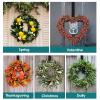 Myfolrena Wreath Hanger Adjustable Door Hanger Wreath Hanger for Front Door 15-24inch,Wreath Hook, Hold Up 20lb(Nickle,1 Pack) view 2