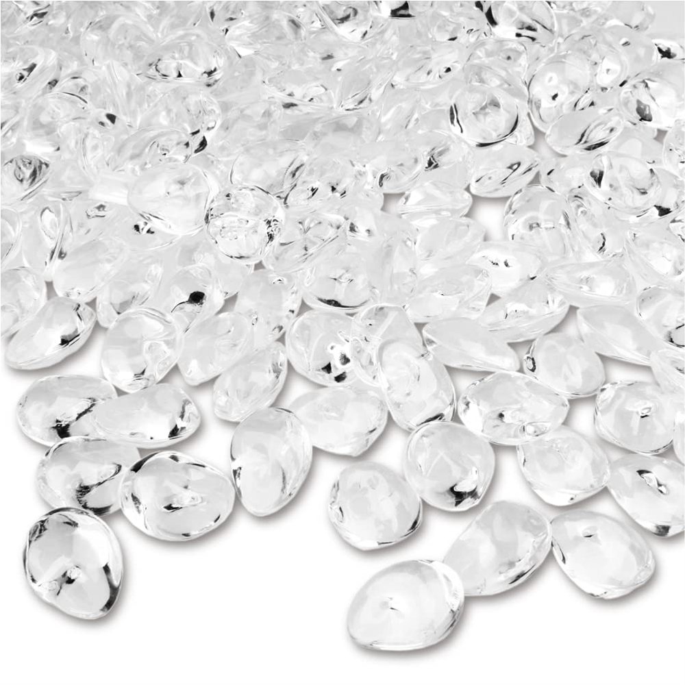 PMLAND 370 Pcs Clear Acrylic Stones, 16mm Marbles for Vase Filler Decor