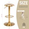 Brage Living Adjustable Bar Stool, Swivel Round Metal Airlift Barstool, Backless Counter Height Bar Chair for Kitchen Dining Room Pub Cafe, 1 pc (Gold) view 3