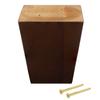ComfortStyle Legs for Furniture, Sofa Ottoman and Chair 4" Wood Feet Replacement, Set of 4 Square Tapered Pyramid Feet (Walnut) view 2