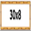 CountryArtHouse 30x8 Frame Gold Bamboo Solid Wood Picture Frame | Includes UV Acrylic Plexiglass, Acid Free Foam Backing Board and Hanging Hardware | 1 Inch Moulding Width view 1