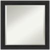 Amanti Art Black Bathroom Mirror for Over Sink, 24x24 Shipwreck Black Narrow Square Vanity Mirror, Medium Country Rustic Frame, Hangs Horizonally and Vertically, Bathroom Wall Decor, Beveled Edge view 1