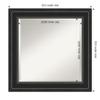 Amanti Art Black Bathroom Mirror for Over Sink, 26x26 Ridge Black Square Vanity Mirror, Medium Traditional Frame, Hangs Horizonally and Vertically, Bathroom Wall Decor, Beveled Edge view 4