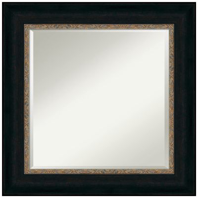 Amanti Art Bronze Bathroom Mirror for Over Sink, 27x27 Paragon Bronze Square Vanity Mirror, Medium Traditional Frame, Hangs Horizonally and Vertically, Bathroom Wall Decor, Beveled Edge