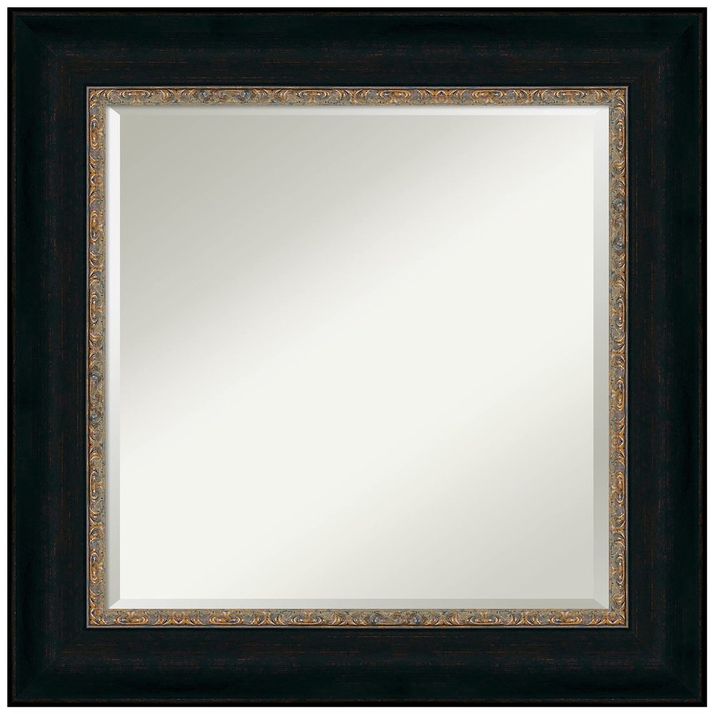 Amanti Art Bronze Bathroom Mirror for Over Sink, 27x27 Paragon Bronze Square Vanity Mirror, Medium Traditional Frame, Hangs Horizonally and Vertically, Bathroom Wall Decor, Beveled Edge