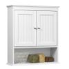 Spirich Bathroom Cabinet Wall Mounted with Doors, Wood Hanging Cabinet with Doors and Shelves Over The Toilet, Bathroom Wall Cabinet White view 1