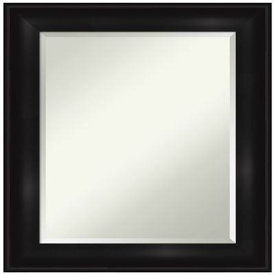 Amanti Art Black Bathroom Mirror for Over Sink, 30x24 Grand Black Rectangle Vanity Mirror, Medium Casual Frame, Hangs Horizonally and Vertically, Bathroom Wall Decor, Beveled Edge