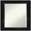 Amanti Art Black Bathroom Mirror for Over Sink, 30x24 Grand Black Rectangle Vanity Mirror, Medium Casual Frame, Hangs Horizonally and Vertically, Bathroom Wall Decor, Beveled Edge view 1