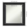 Amanti Art Black Bathroom Mirror for Over Sink, 30x24 Grand Black Rectangle Vanity Mirror, Medium Casual Frame, Hangs Horizonally and Vertically, Bathroom Wall Decor, Beveled Edge view 4