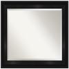 Amanti Art Black Bathroom Mirror for Over Sink, 28x34 Grand Black Rectangle Vanity Mirror, Large Casual Frame, Hangs Horizonally and Vertically, Bathroom Wall Decor, Beveled Edge view 1