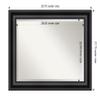 Amanti Art Black Bathroom Mirror for Over Sink, 28x34 Grand Black Rectangle Vanity Mirror, Large Casual Frame, Hangs Horizonally and Vertically, Bathroom Wall Decor, Beveled Edge view 4