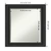 Amanti Art Black Bathroom Mirror for Over Sink, 30x24 Ridge Black Rectangle Vanity Mirror, Medium Traditional Frame, Hangs Horizonally and Vertically, Bathroom Wall Decor, Beveled Edge view 4
