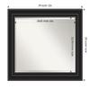 Amanti Art Black Bathroom Mirror for Over Sink, 28x34 Colonial Black Rectangle Vanity Mirror, Large Traditional Frame, Hangs Horizonally and Vertically, Bathroom Wall Decor, Beveled Edge view 4