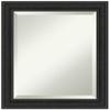 Amanti Art Black Bathroom Mirror for Over Sink, 24x20 Shipwreck Black Narrow Rectangle Vanity Mirror, Small Country Rustic Frame, Hangs Horizonally and Vertically, Bathroom Wall Decor, Beveled Edge view 1