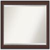 Amanti Art Brown Bathroom Mirror for Over Sink, 29x41 Harvard Walnut Rectangle Vanity Mirror, Large Traditional Frame, Hangs Horizonally and Vertically, Bathroom Wall Decor, Beveled Edge view 1