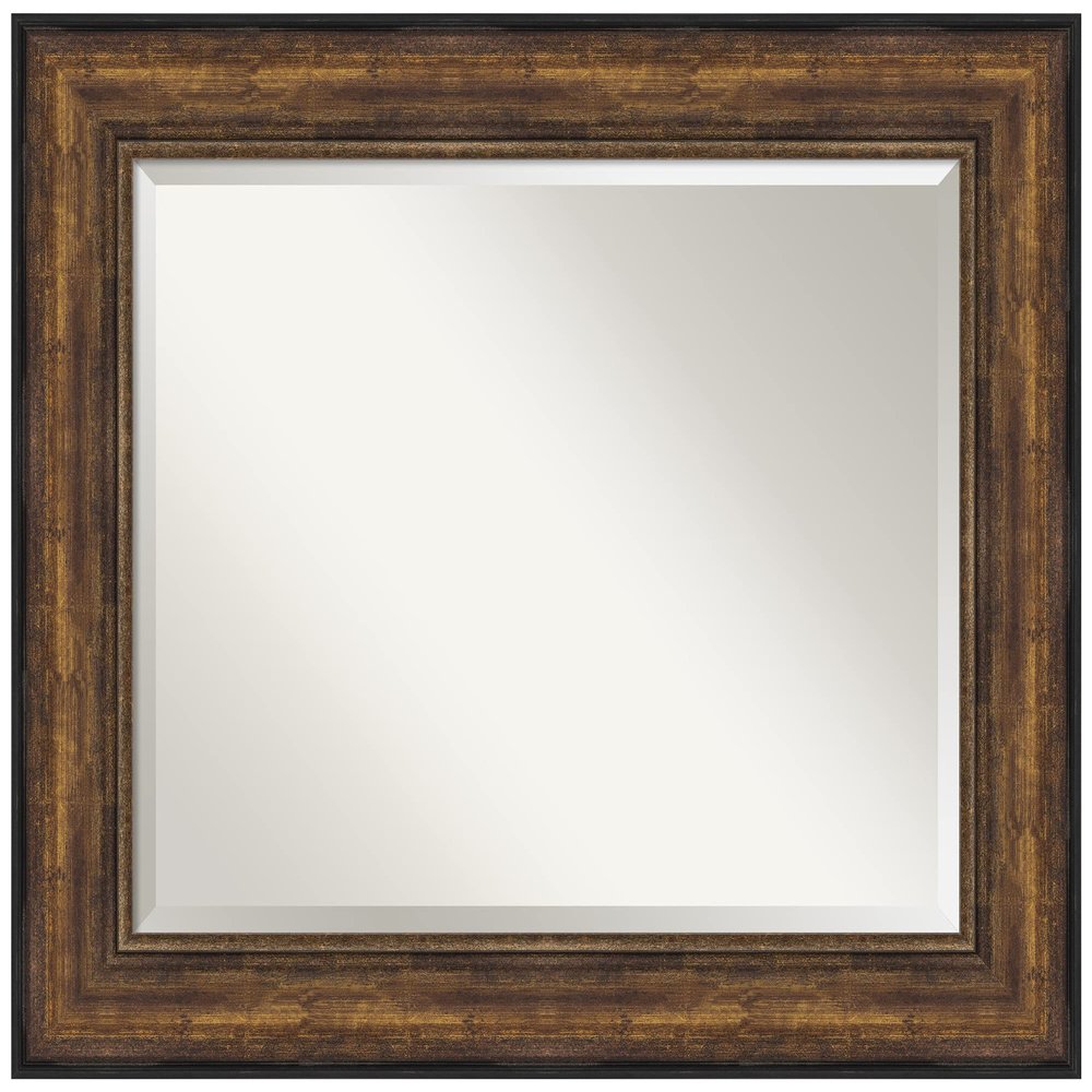 Amanti Art Bronze Bathroom Mirror for Over Sink, 30x36 Ballroom Bronze Rectangle Vanity Mirror, Large Traditional Frame, Hangs Horizonally and Vertically, Bathroom Wall Decor, Beveled Edge