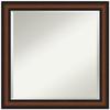 Amanti Art Brown Bathroom Mirror for Over Sink, 23x23 Yale Walnut Square Vanity Mirror, Medium Traditional Frame, Hangs Horizonally and Vertically, Bathroom Wall Decor, Beveled Edge view 1