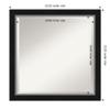Amanti Art Black Bathroom Mirror for Over Sink, 23x23 Eva Black Silver Narrow Square Vanity Mirror, Medium Modern Frame, Hangs Horizonally and Vertically, Bathroom Wall Decor, Beveled Edge view 4