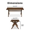 Adore Decor Lukas Mid-Century Modern Coffee Table, Wooden Living Room Furniture, Rectangle Tabletop with Cross-Stretcher Trestle Base, Walnut Brown view 3