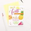 Twotti Frutti Birthday Invitations for Girls, Two-tti Frutti Birthday Invitations, 2nd Birthday Invitations for Girls, Your choice of Quantity, Info and Envelope Color view 3