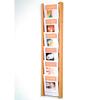 Wooden Mallet Stance 6 Pocket Wall Display Magazine Rack, Black/Mahogany view 1