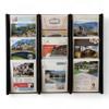 Wooden Mallet Stance 9 Pocket Wall Display Magazine Rack, Black/Medium Oak view 3