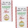 Paper Junkie 60 Pack Christmas Scratch Off Cards for Adults Christmas Holiday Party Game, Naughty or Nice Card Game for Office or Home Celebration, Fun Christmas Games for Adults Party (2 x 3.5 in) view 2