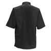 Winco Unisex Ventilated Restaurant Chef Shirt, Short Sleeve, 2XL, Black view 2
