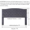 24KF Upholstered Tufted Button Linen Fabric Headboard,Comfortable Fashional Headboard King/CA King Size,Dark Gray view 2