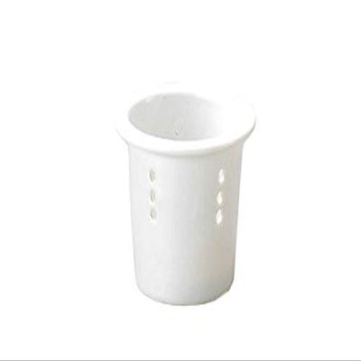 Yamakiikai J37 Pickle Dish, Tea, 2.0 inches (5 cm), White Porcelain Drain (Small)