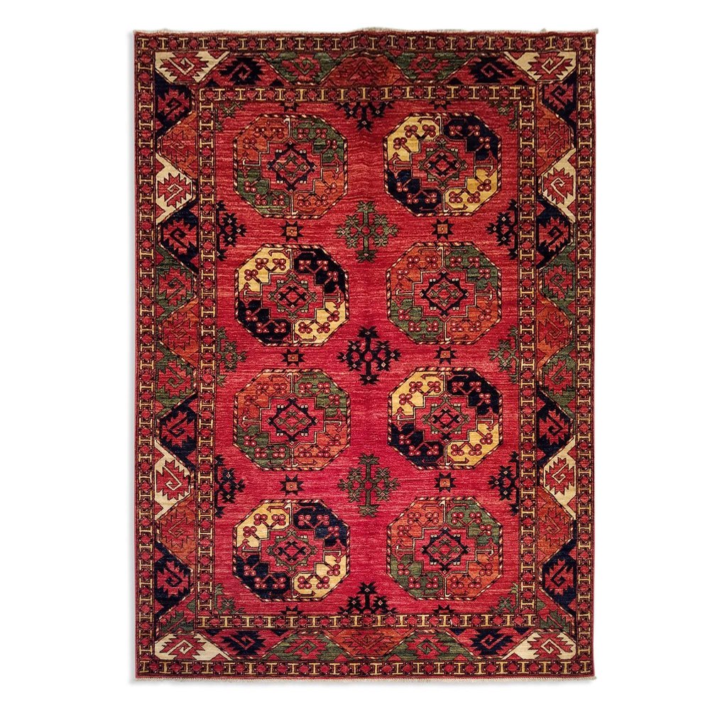 5'8 x 7'10 Afghan Ersari Fil Pa Design Rug