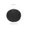 REDEARTH Round Pouf Foot Stool Ottoman - Cotton Hand Knitted Dori Pouffe - Cord Boho Home Dcor - Stuffed Cable Poof for Living Room - Bedroom (19.5"x19.5"x14") - Dark Gray view 3