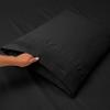 Hearth & Harbor Split King Size Sheets - 5 Piece Bed Sheet Set, Hotel Luxury Double Brushed Bed Sheets - Extra Soft Bedding Sheets & Pillowcases, Split King, Black view 3